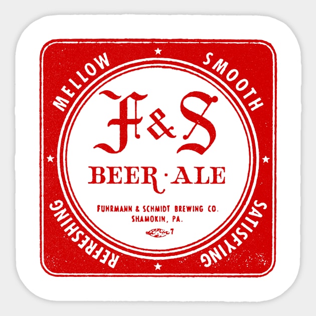 Retro Beer - F&S Fuhrmann and Schmidt Brewing Co. 1906 Sticker by Allegedly